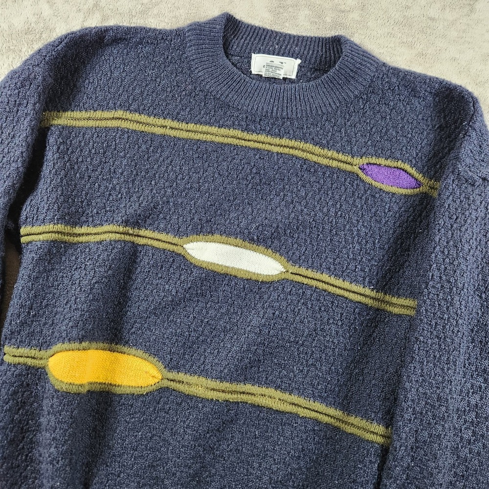 Vintage Jed Mens size M Medium Wool Blend Textured Knit Bubble Sweater